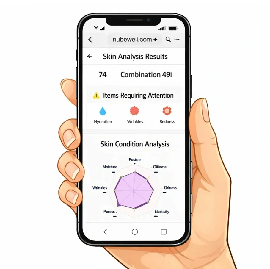 AI precisely analyzes your skin condition